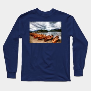 Derwentwater Rowing Boats Before The Storm Long Sleeve T-Shirt